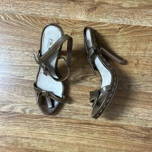 PRADA Brown Strappy Women's Heels Size 10.5